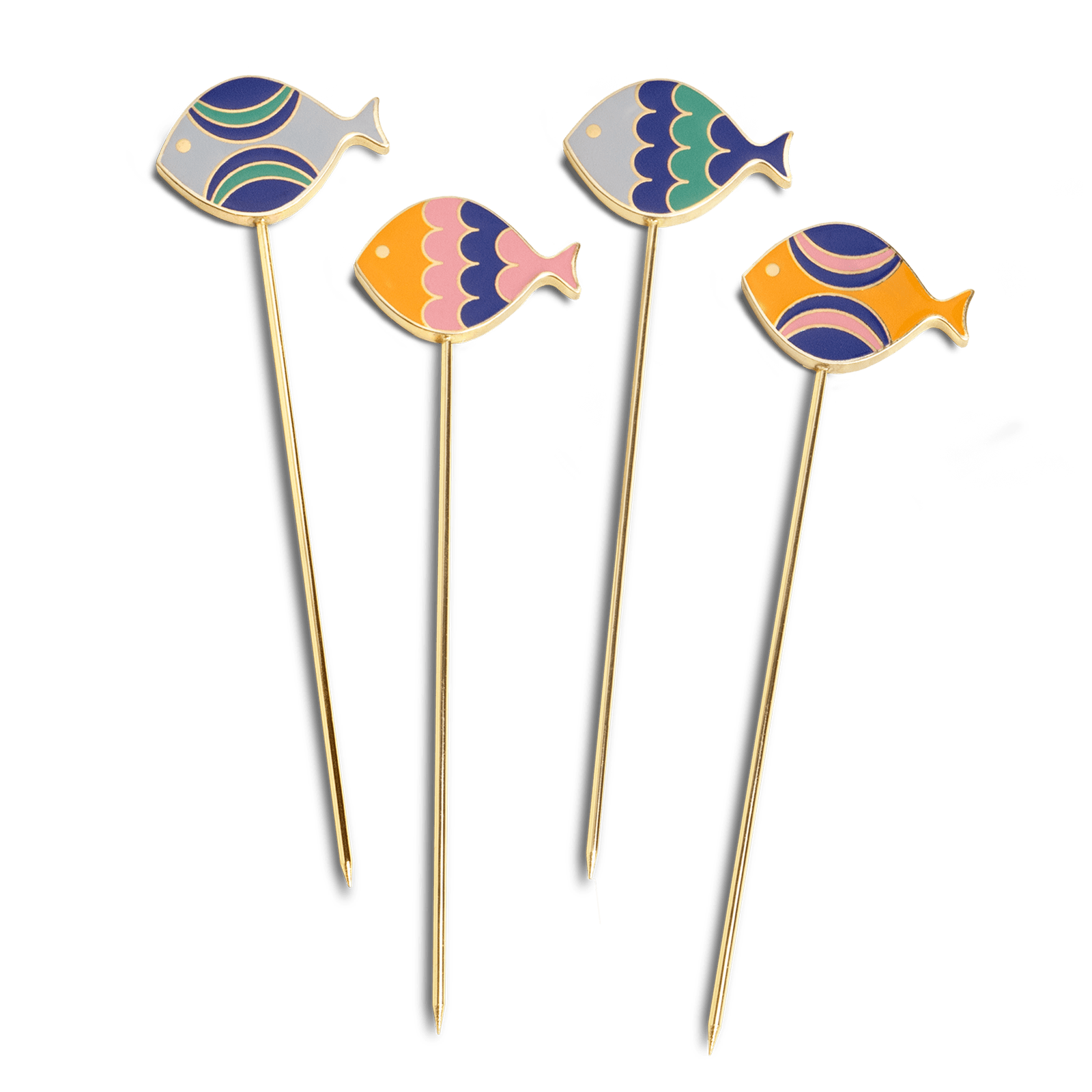 Fish Splash Cocktail Picks (Set of 4)