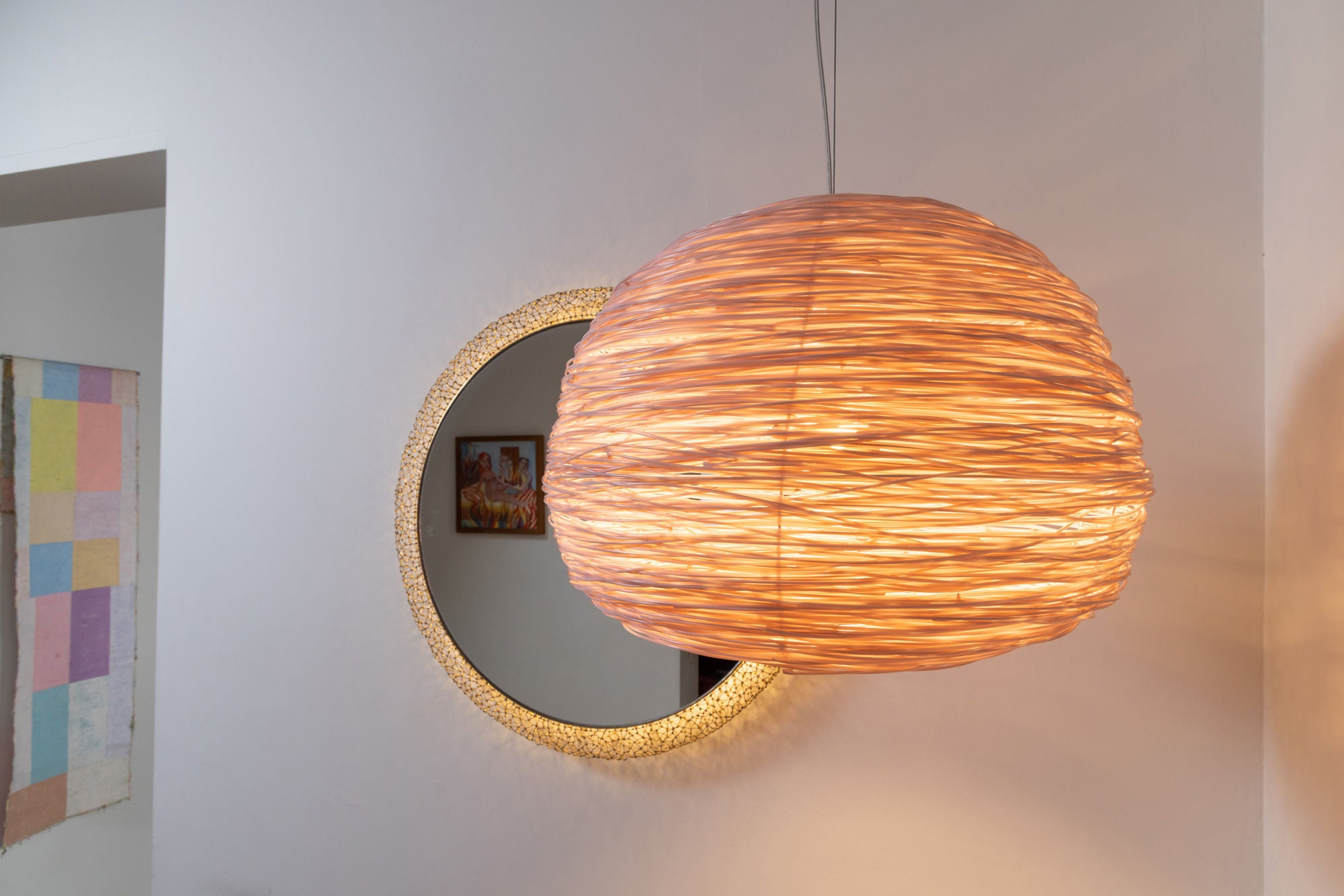 Shelter Pendant by Ango – Hand-Woven Light in Recycled Plastic Waste
