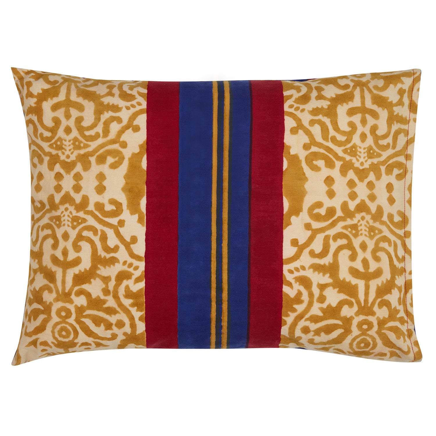 Cotton Cushion Damask Stripes Chutney