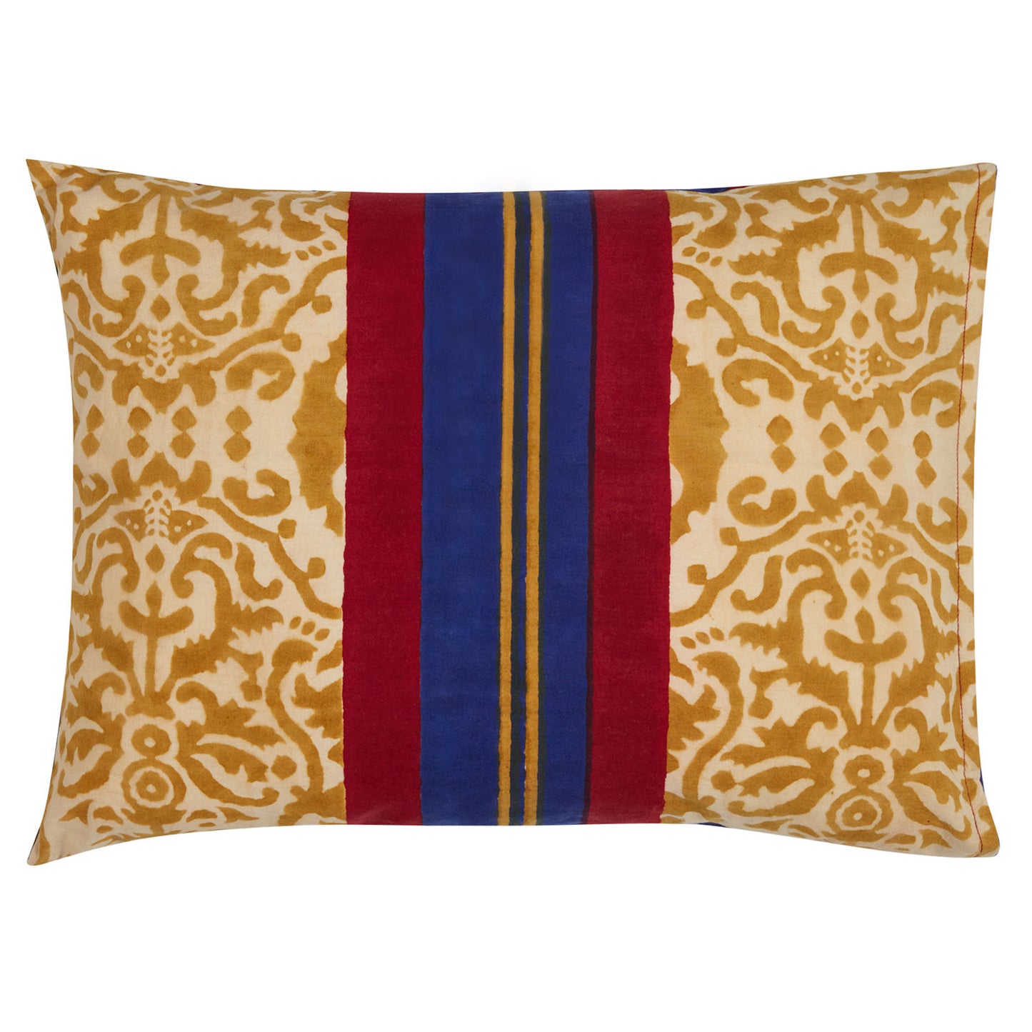 Cotton Cushion Damask Stripes Chutney