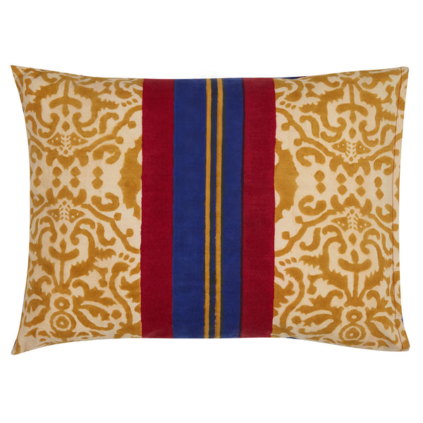 Cotton Cushion Damask Stripes Chutney