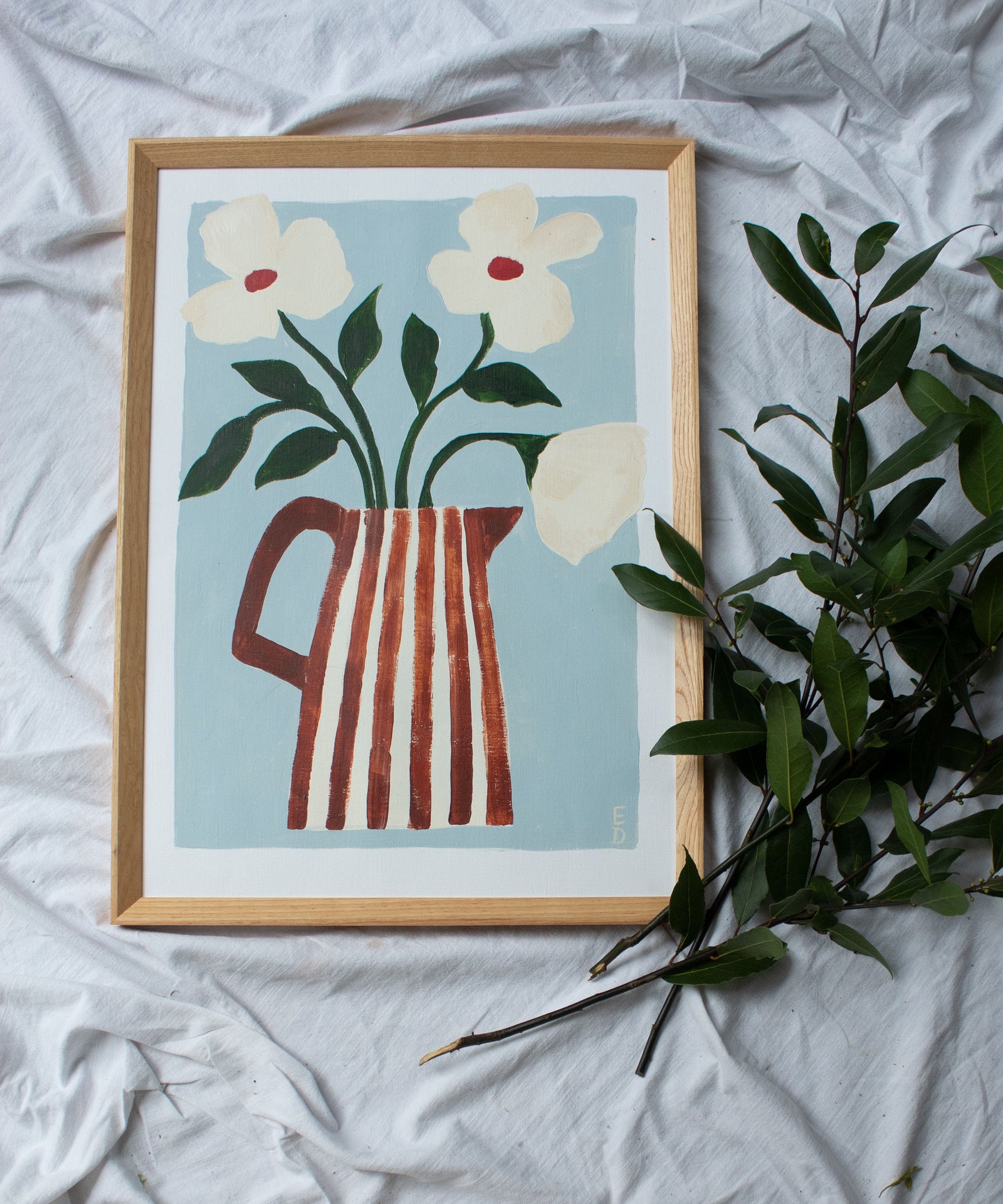 Burnt Sienna Vase, Original Painting