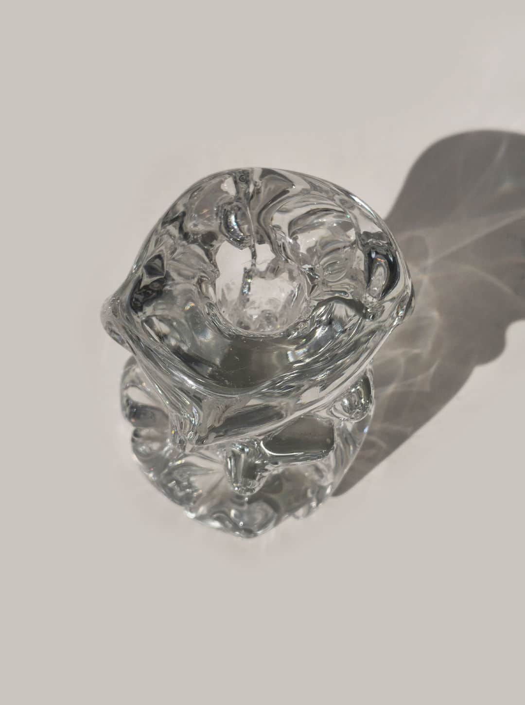 Organic Glass Candle Holder