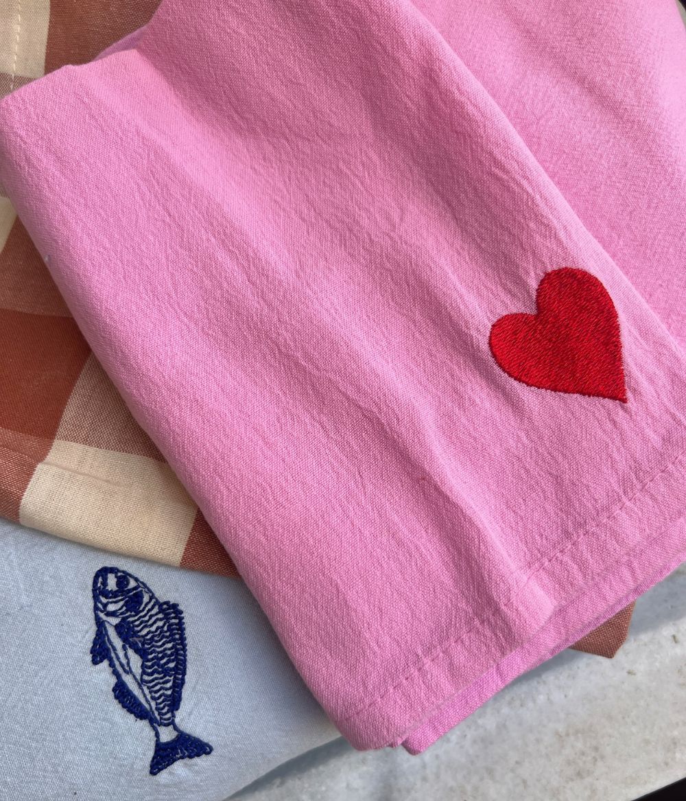 Napkin 4 pcs Pink Hearts