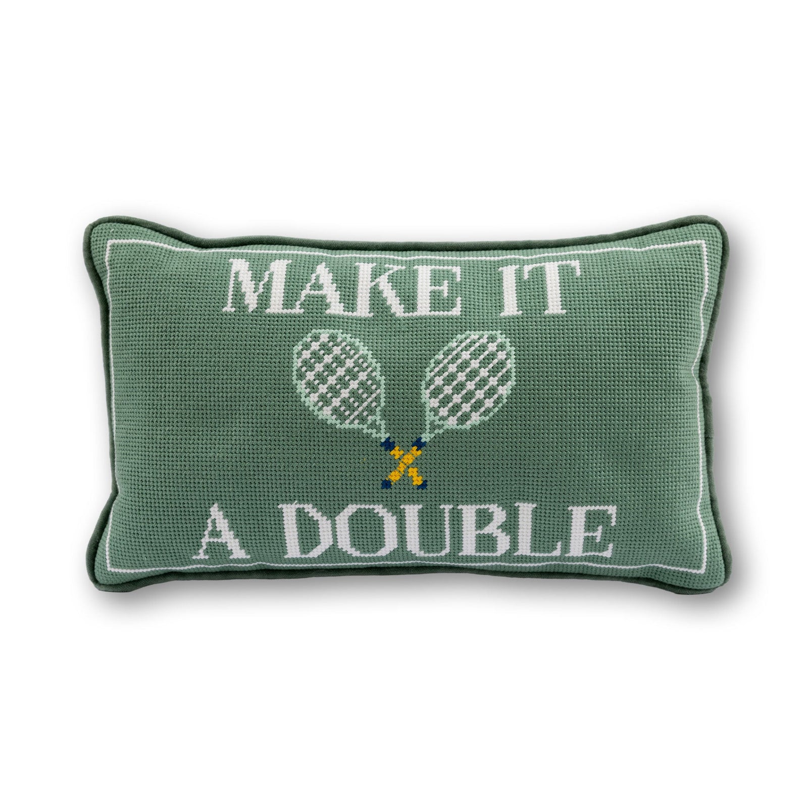 Make It A Double Needlepoint Pillow