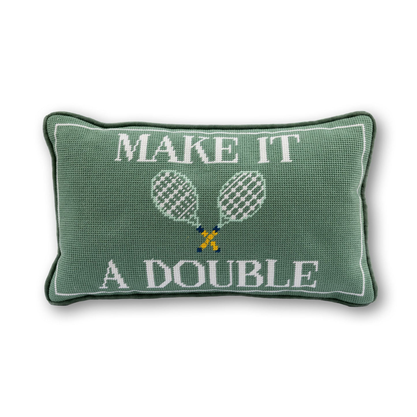 Make It A Double Needlepoint Pillow