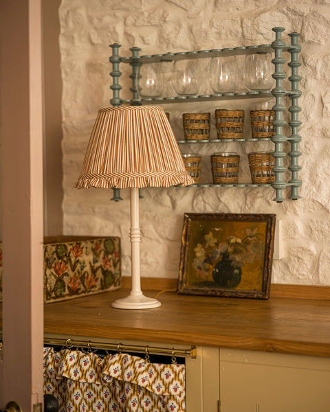 The Fine Stripe in Ochre Wall Light Lampshade