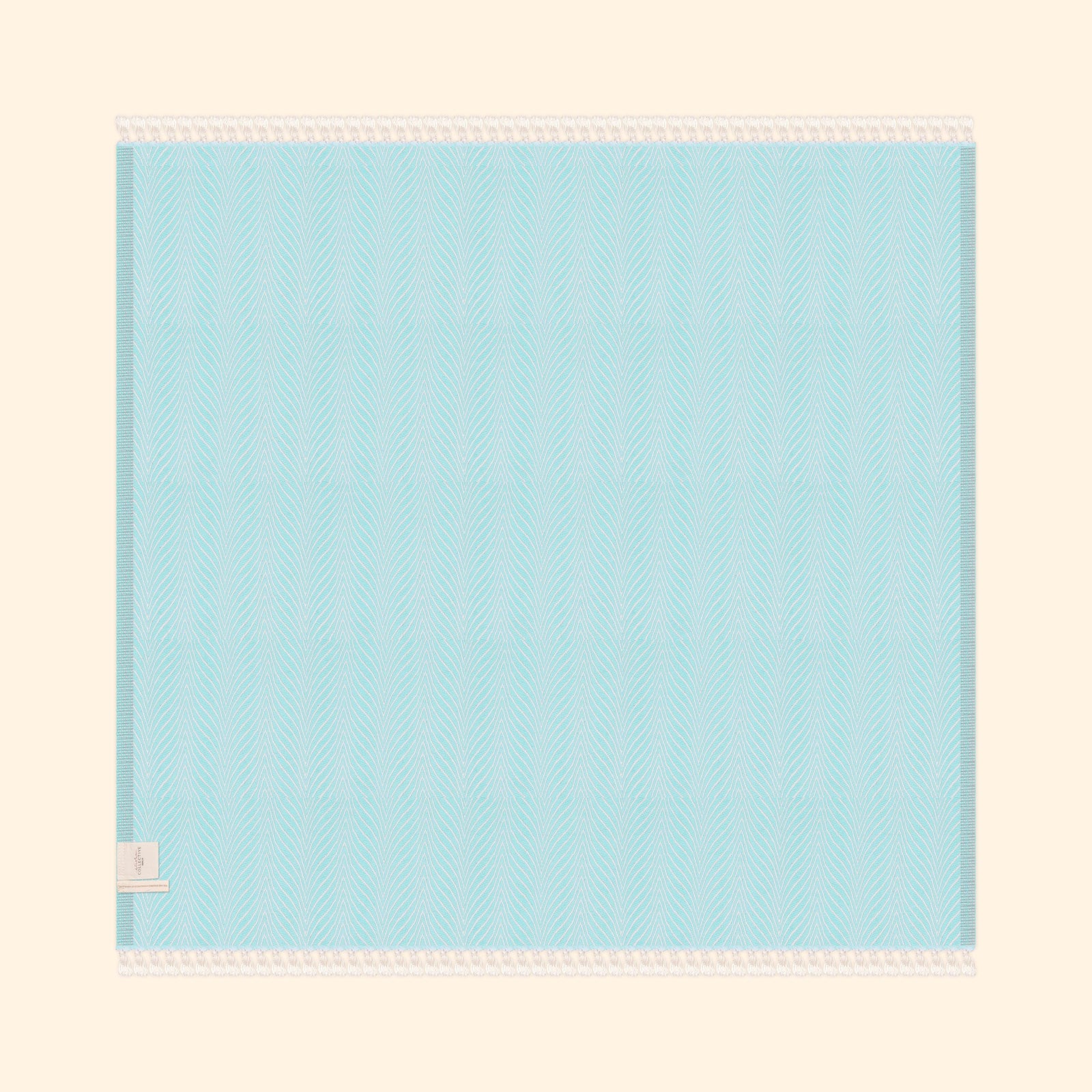 Yaprak Pure Cotton Blanket In Powder Blue