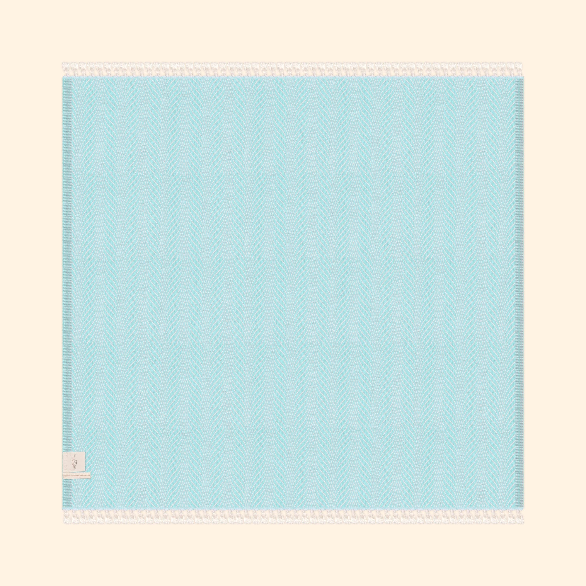 Yaprak Pure Cotton Blanket In Powder Blue