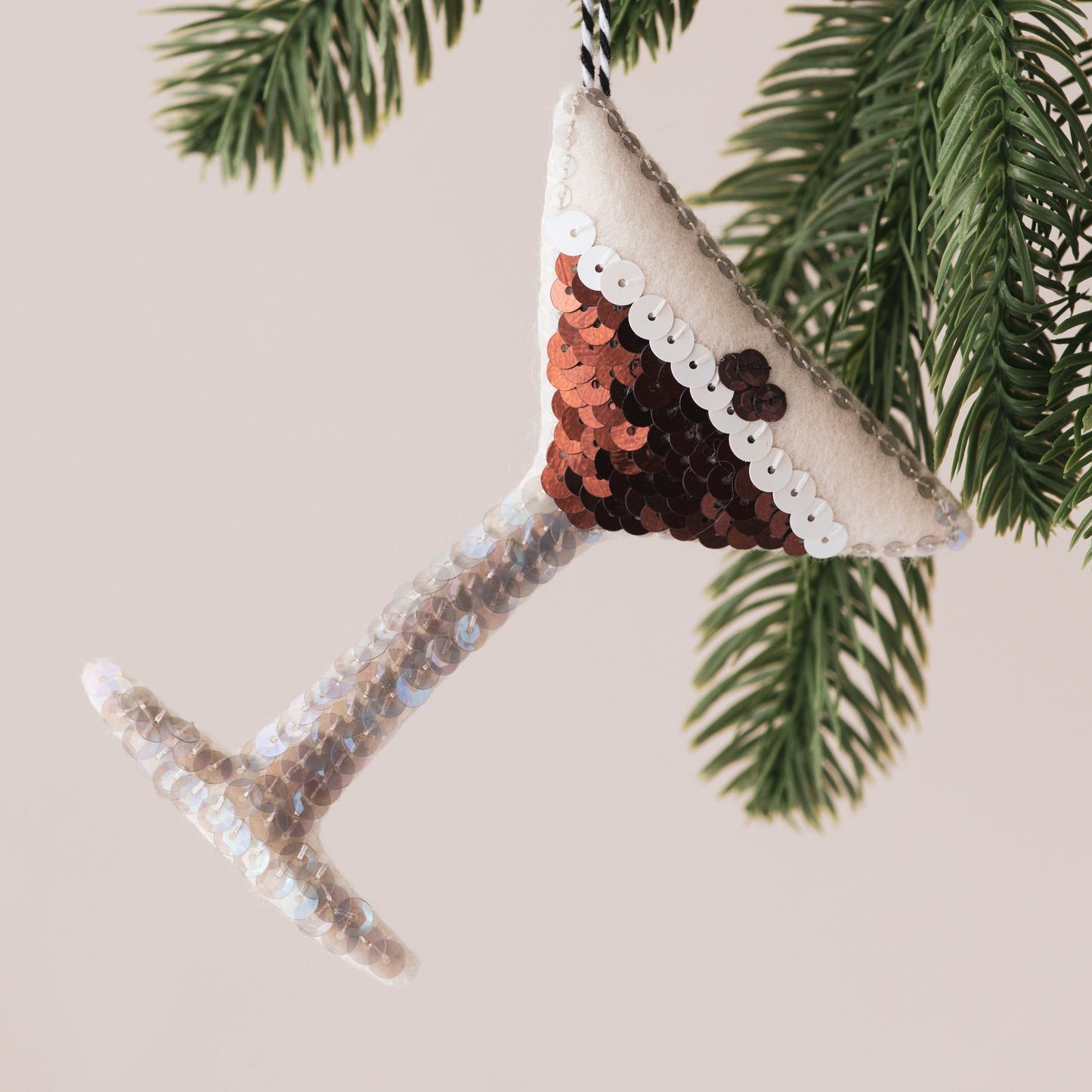 The Espresso Martini Sequin Ornament