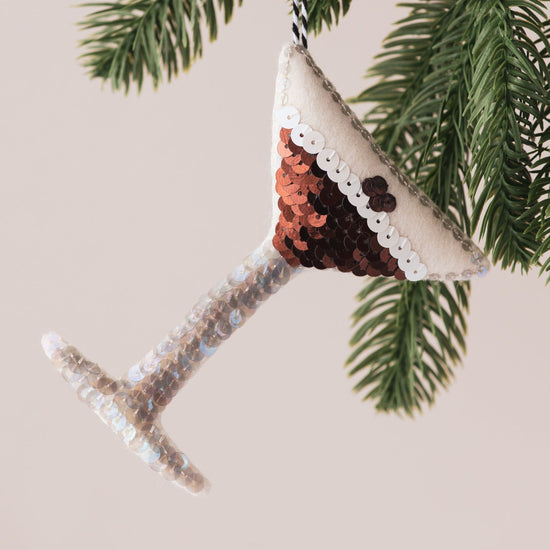 The Espresso Martini Sequin Ornament
