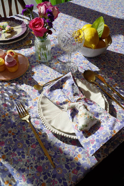 Reversible Wavy Napkin Set Made With Liberty Fabric Betsy