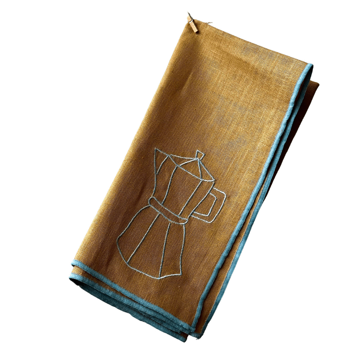 'Cafetiere' | Linen Embroidered Napkins