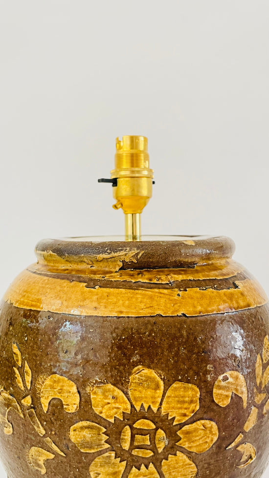 Antique Pottery Lamp