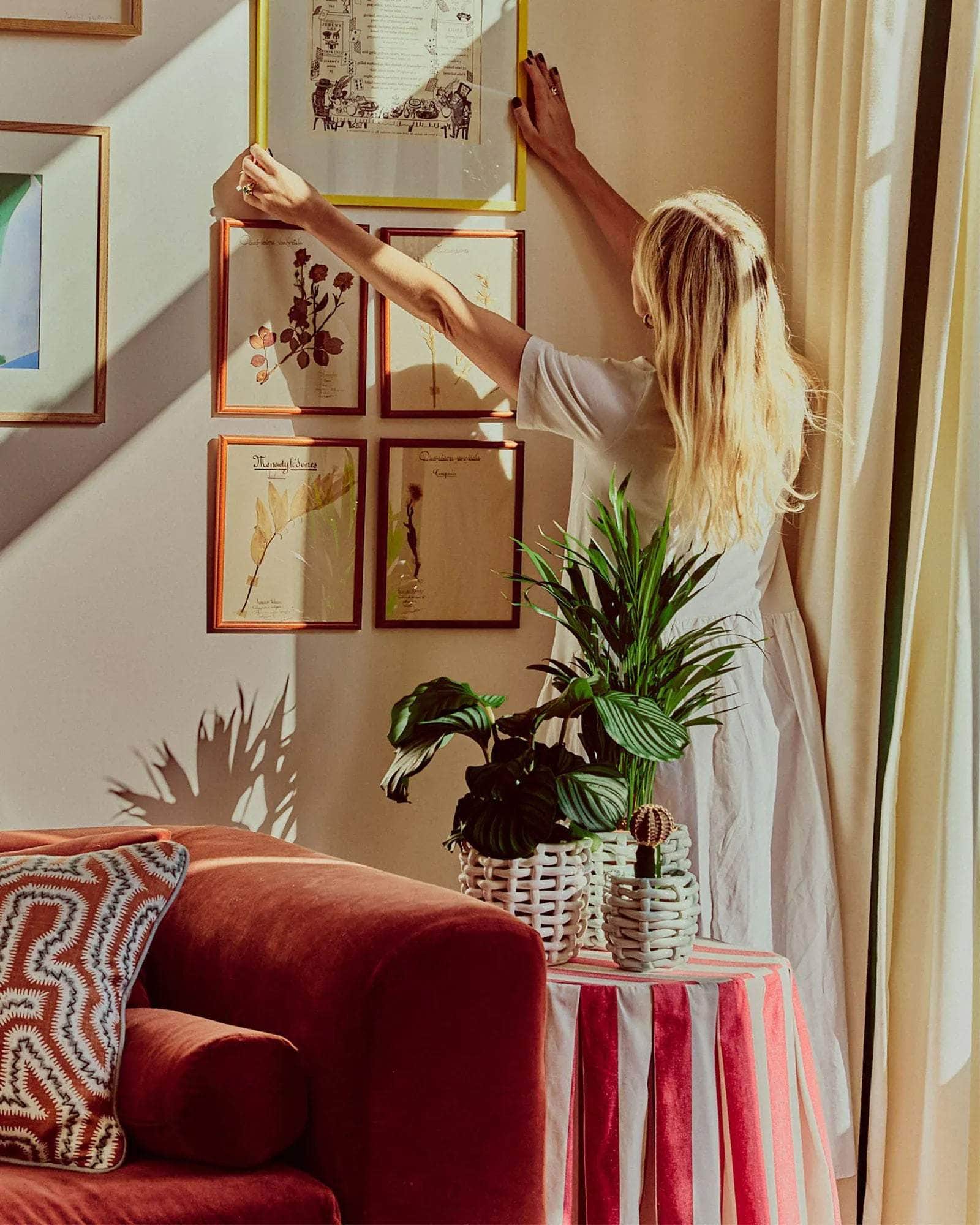 Sky Blue Basketweave Planter