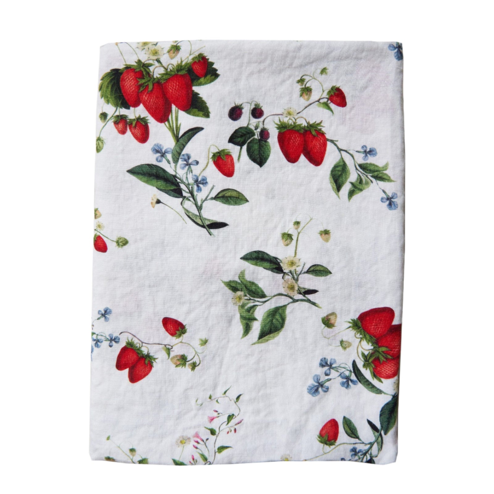 Wild Strawberry Linen Tablecloth