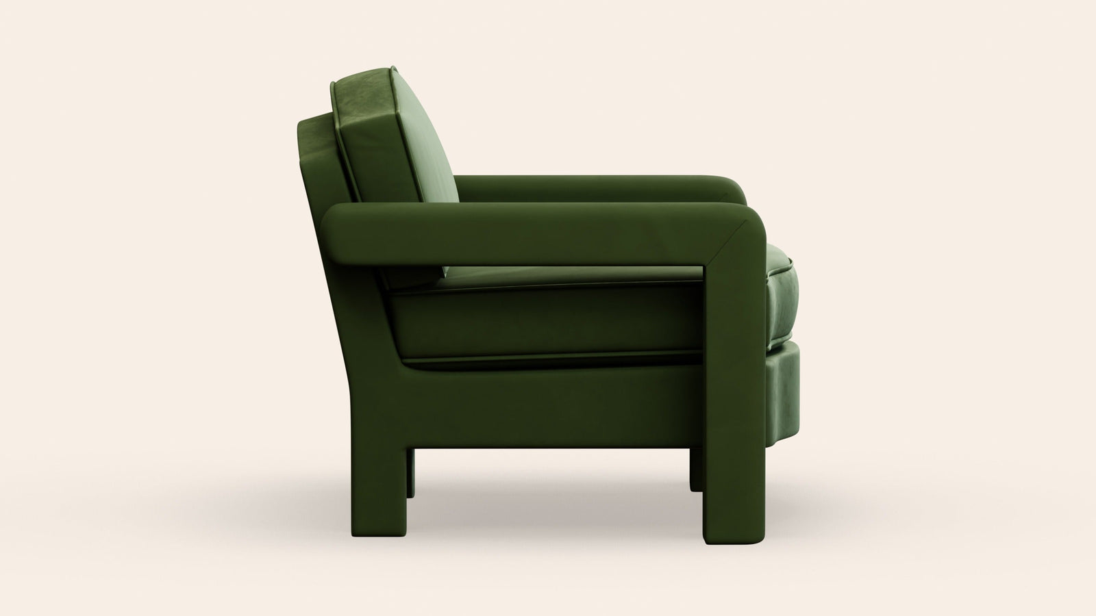 Elio Armchair, Zucchini Velvet