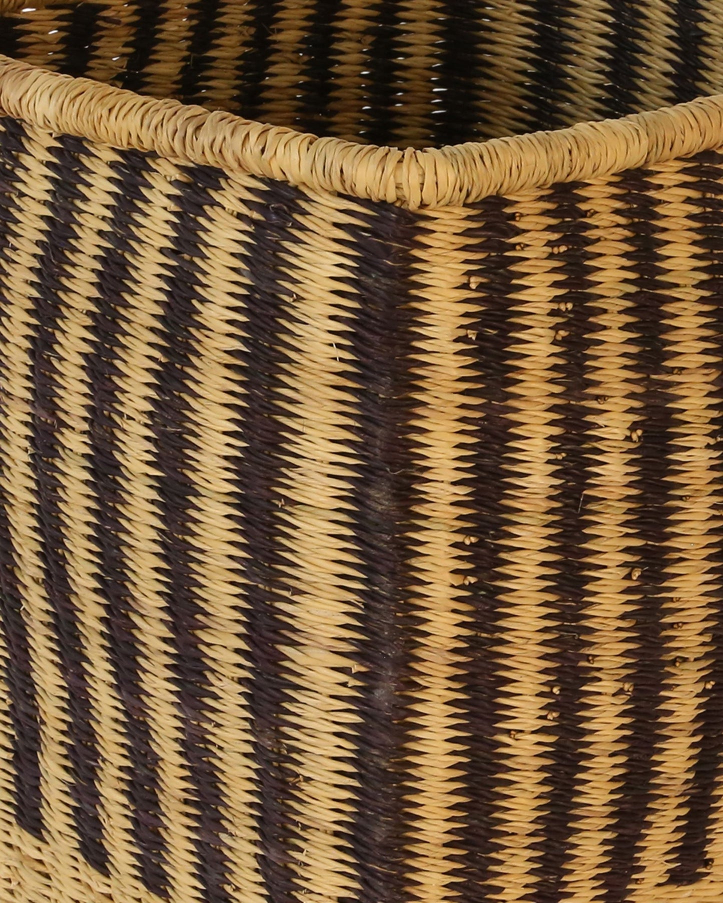 YOA: Black & Natural Square Basket
