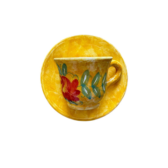 The Senape Rose Campanella Espresso Cup & Plate