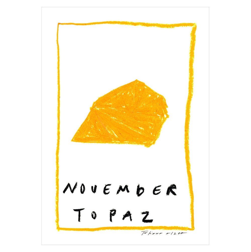 November Topaz Birthstone Print