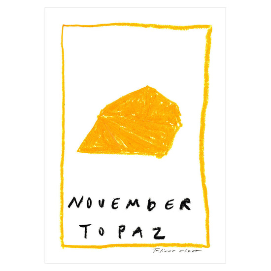 November Topaz Birthstone Print