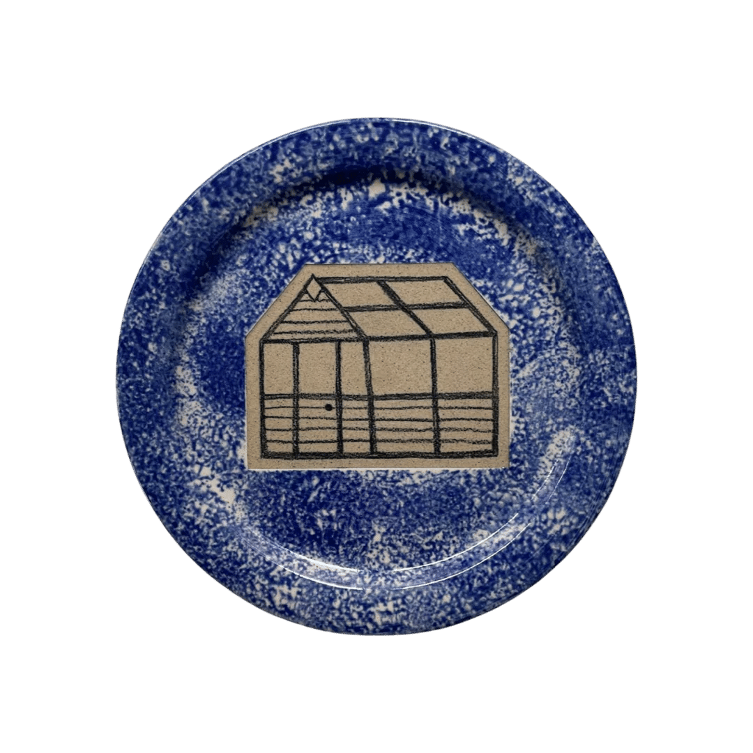 Greenhouse Side Plate Cobalt Speckle