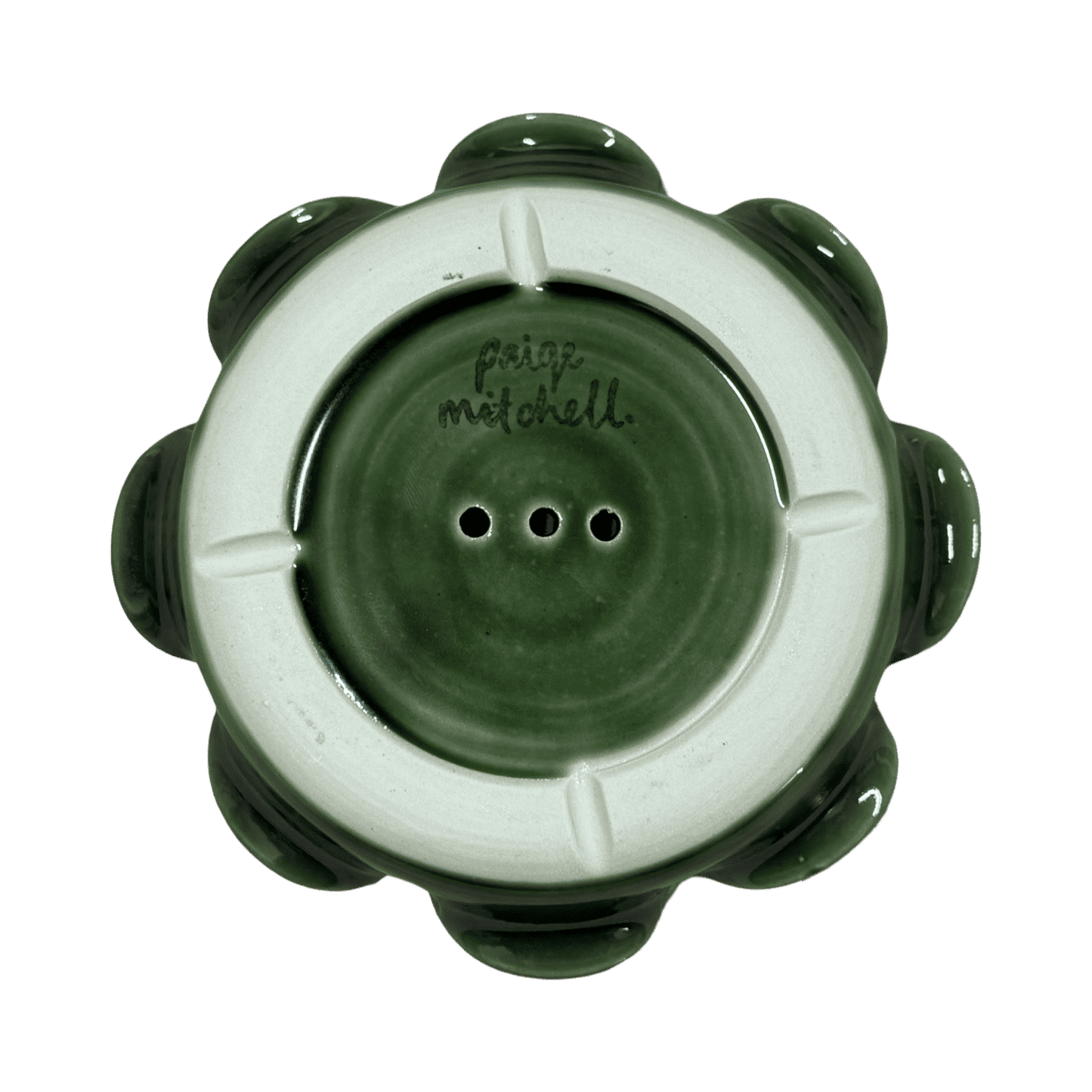 Frilly Soap Dish - Emerald
