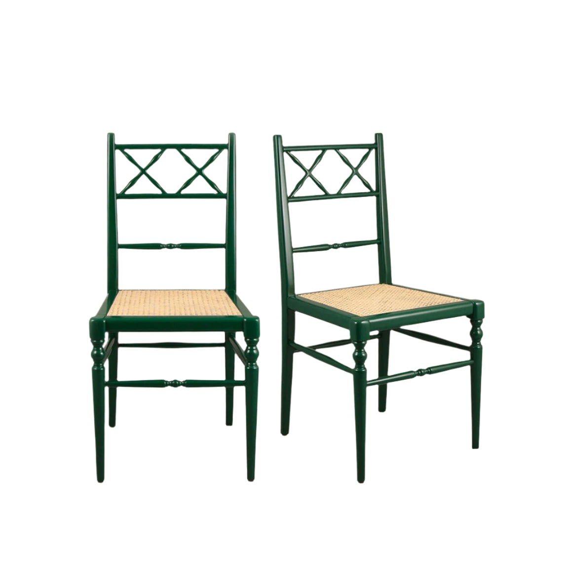 Pair of Chiara Dining Chairs, Forest
