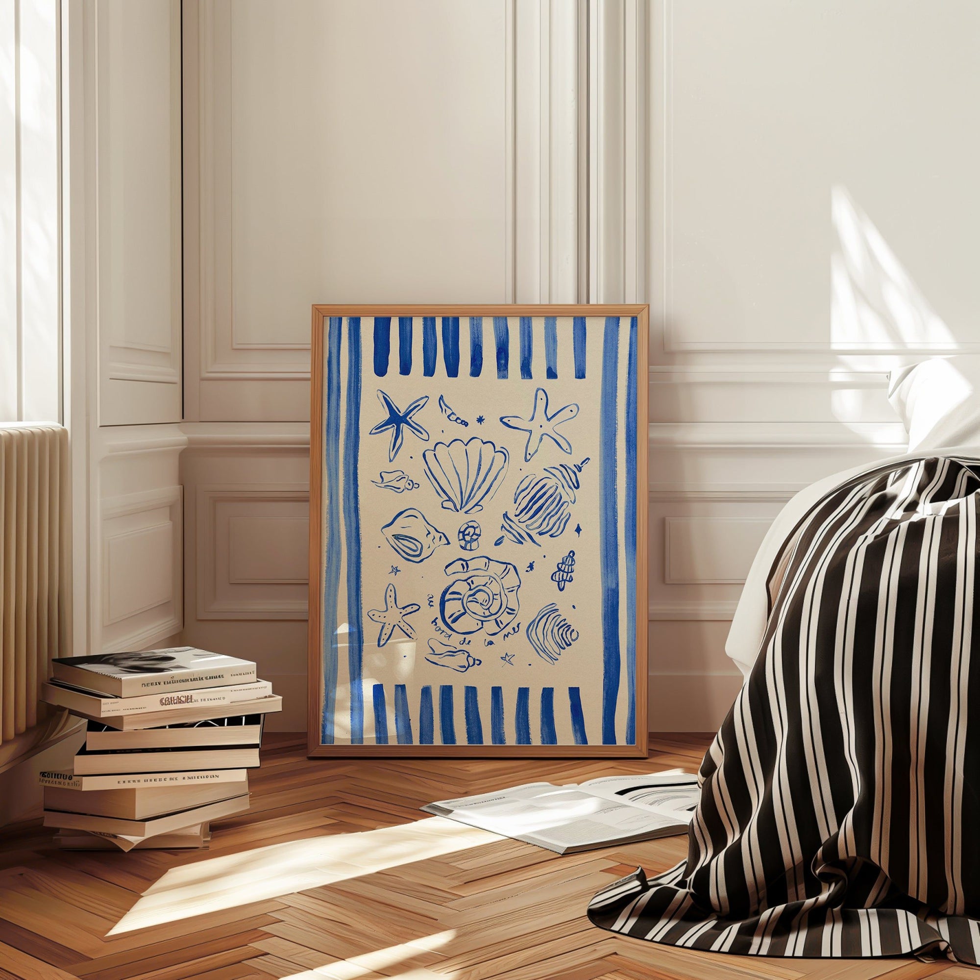 By The Seaside Hand Painted Print