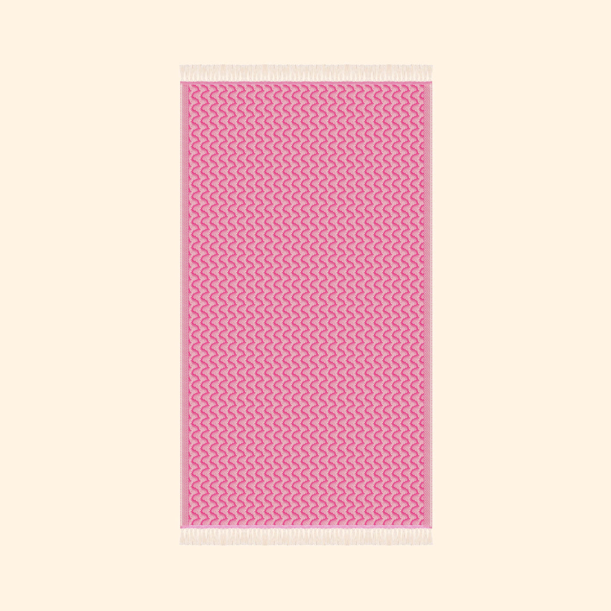 Silent Ripple Pure Cotton Bath & Beach Towel In Dark Pink