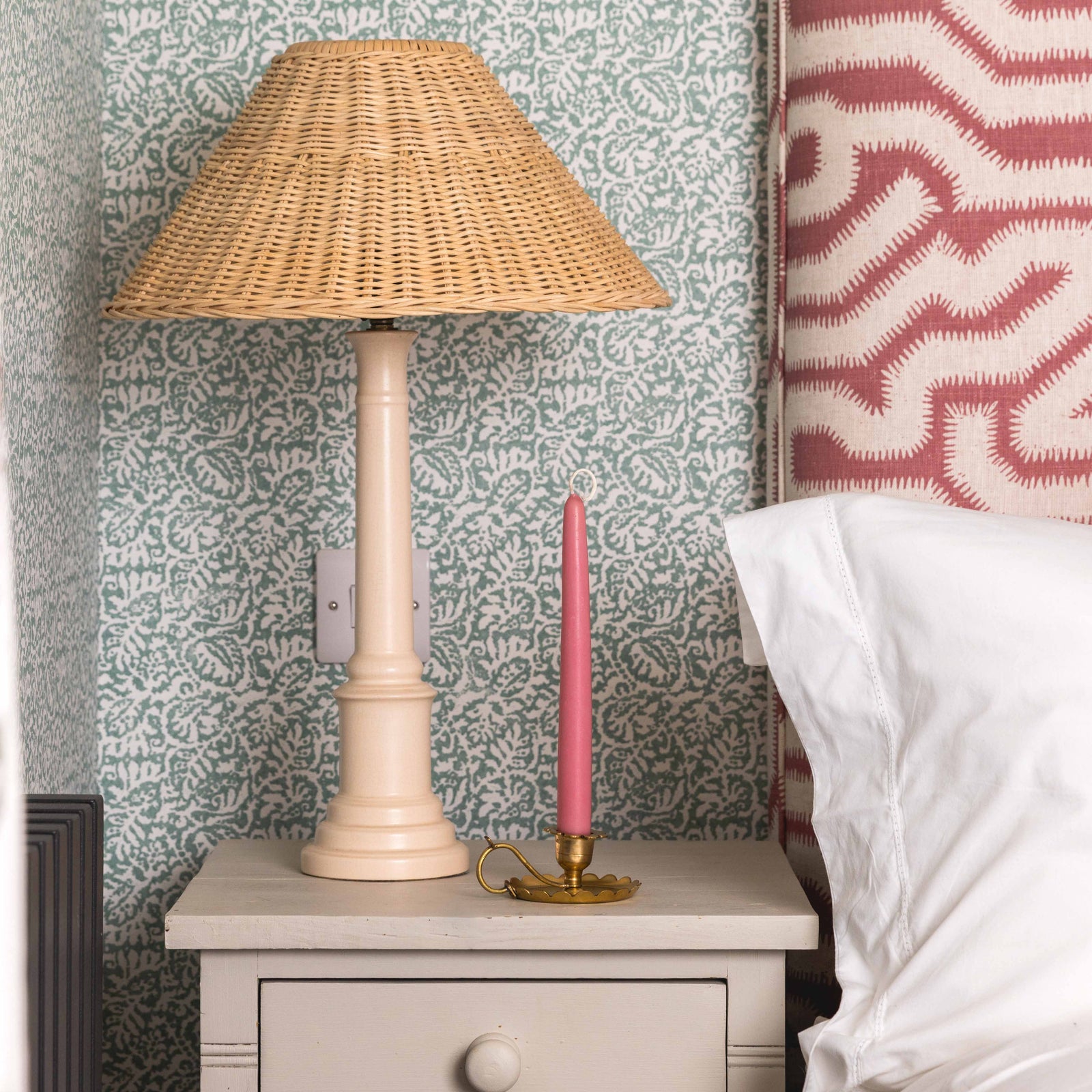 Scalloped Brass Candle Holder