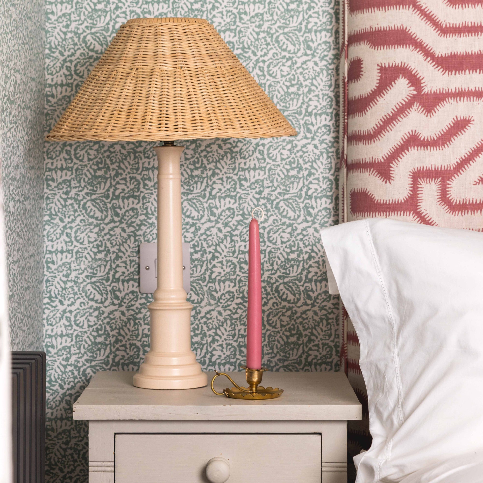 Scalloped Brass Candle Holder