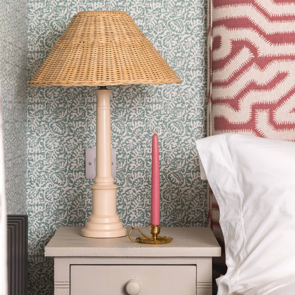 Scalloped Brass Candle Holder