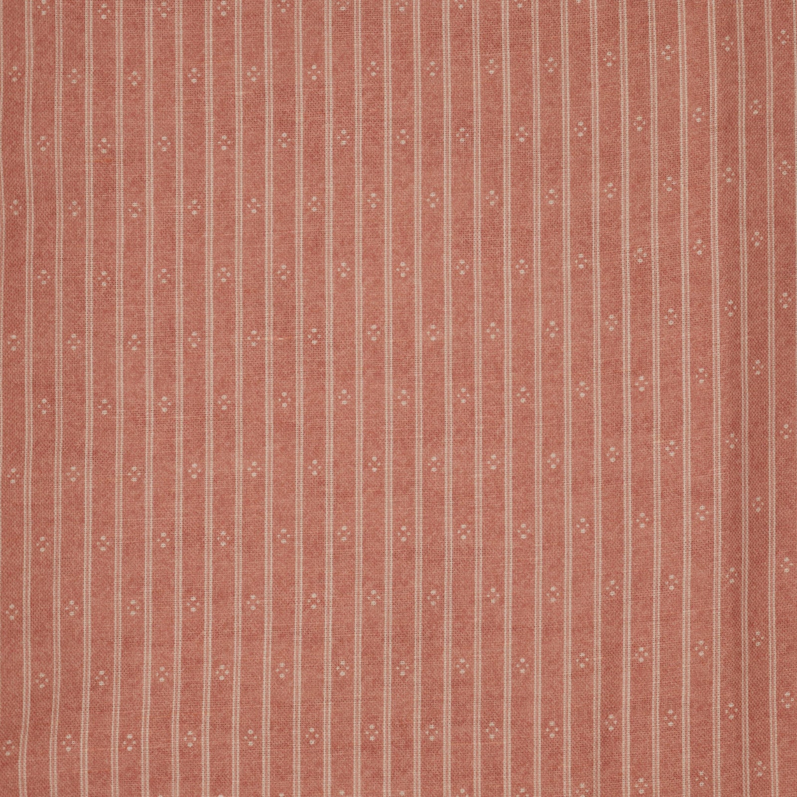 Ticking Stripe Fabric - Soft Red