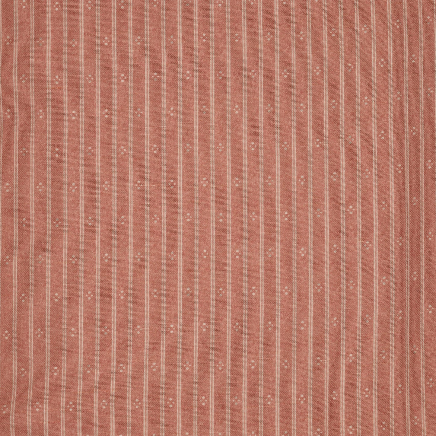 Ticking Stripe Fabric - Soft Red