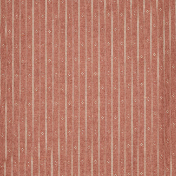 Ticking Stripe Fabric - Soft Red
