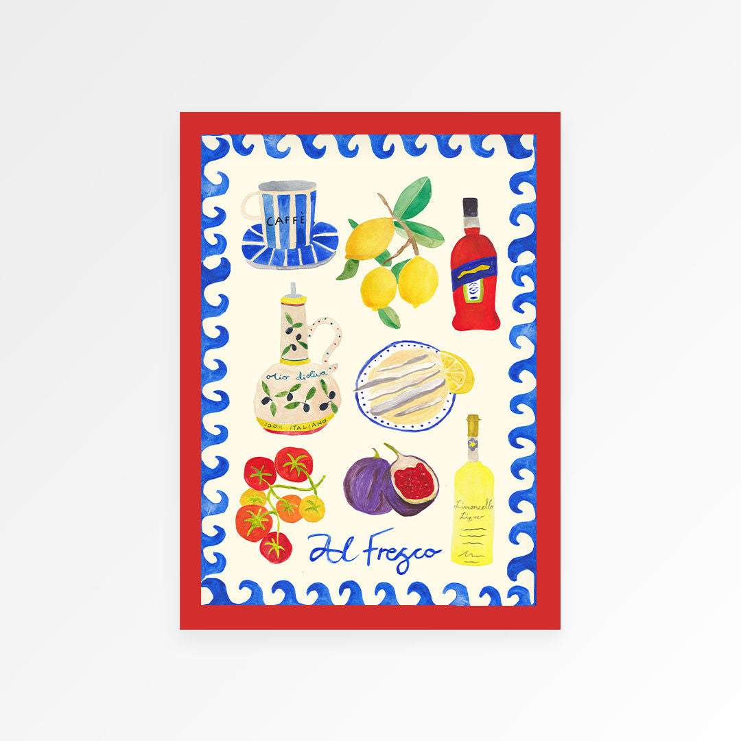 Alfresco Hand Painted Print