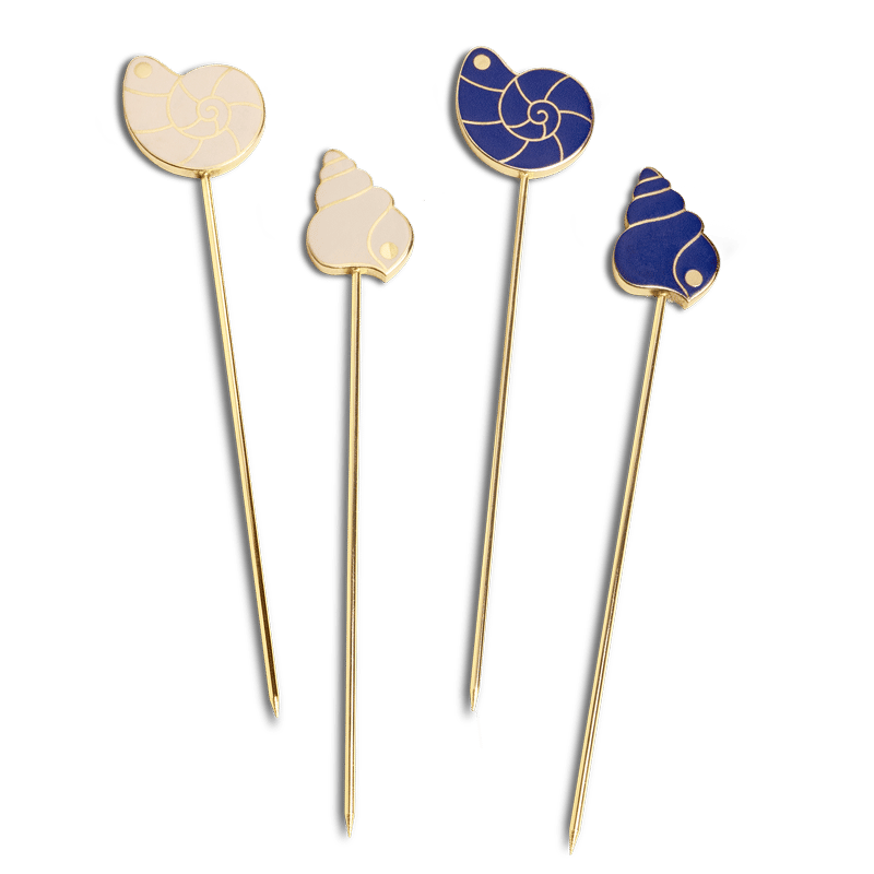 Pearl Shell Cocktail Picks (Set of 4)