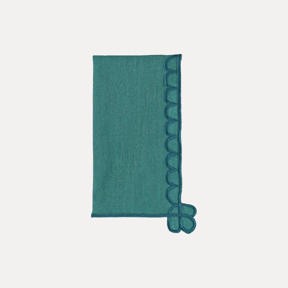 Belle Nuit Napkin, Sea Green with Sea Green