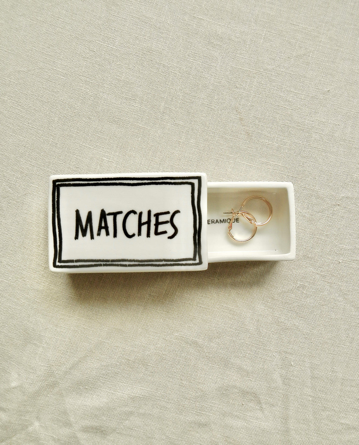 ‘Matches’ Ceramic Matchbox