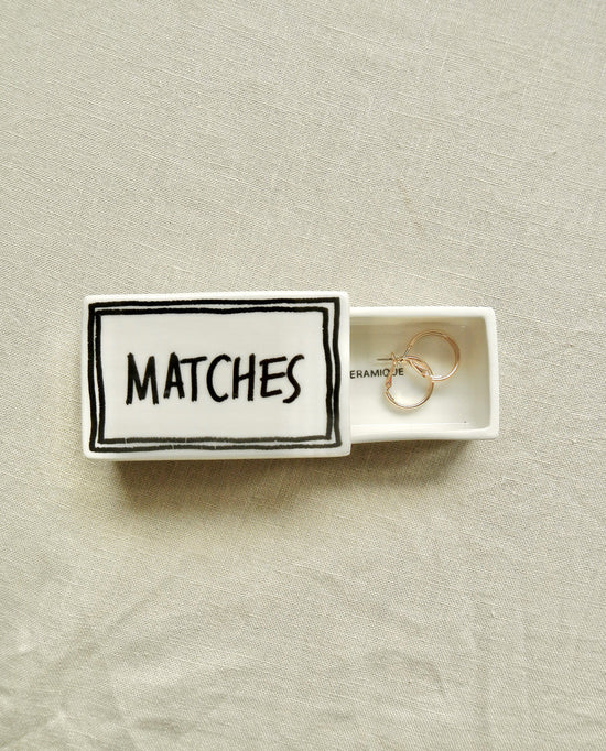 ‘Matches’ Ceramic Matchbox