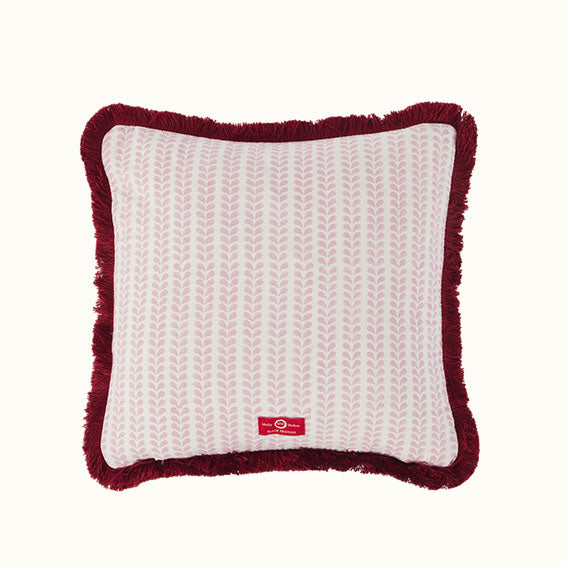 Cushion Brushed Fringe Ikat Purple Chervon Bindi Pink