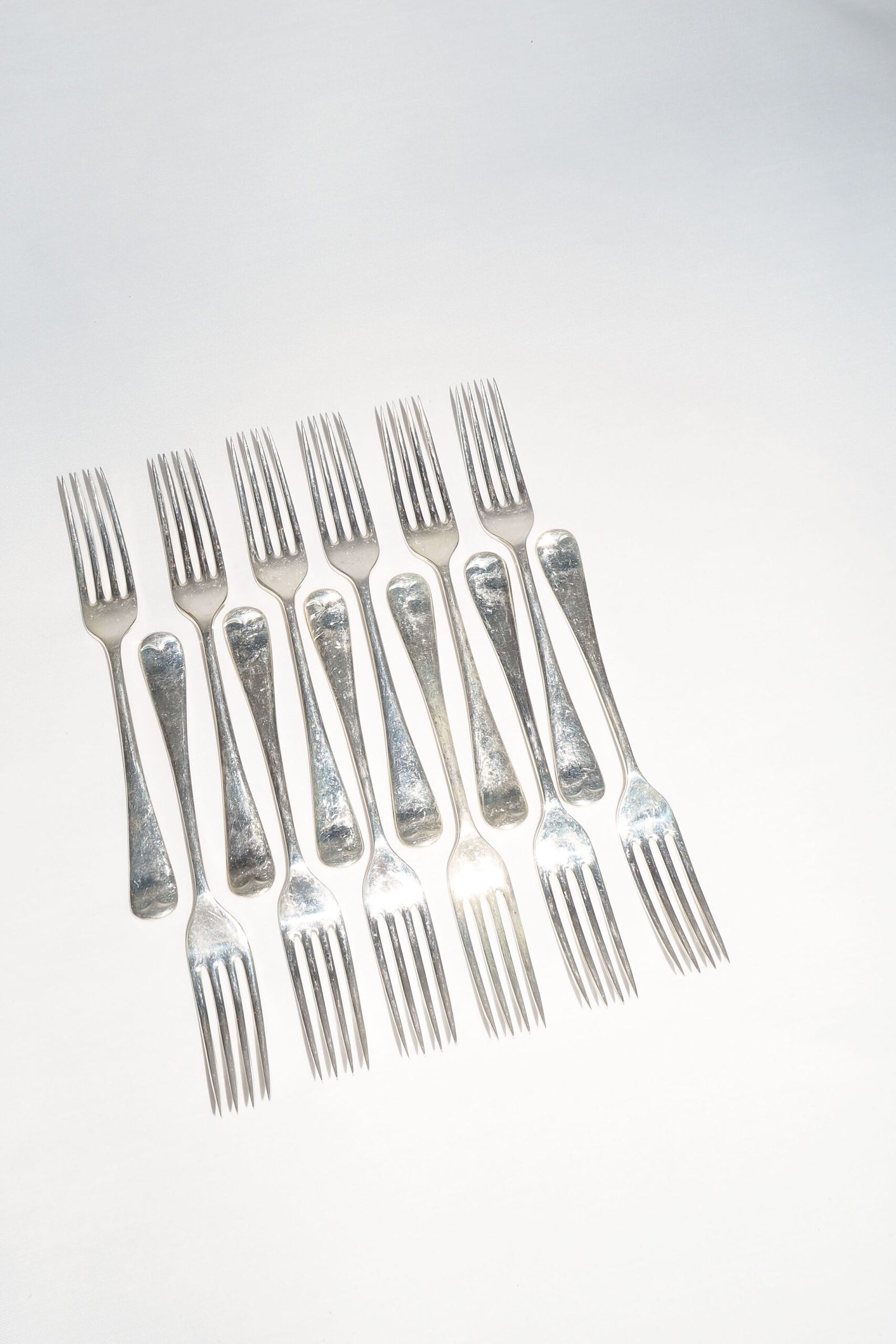 12 Victorian Silver Plate Forks