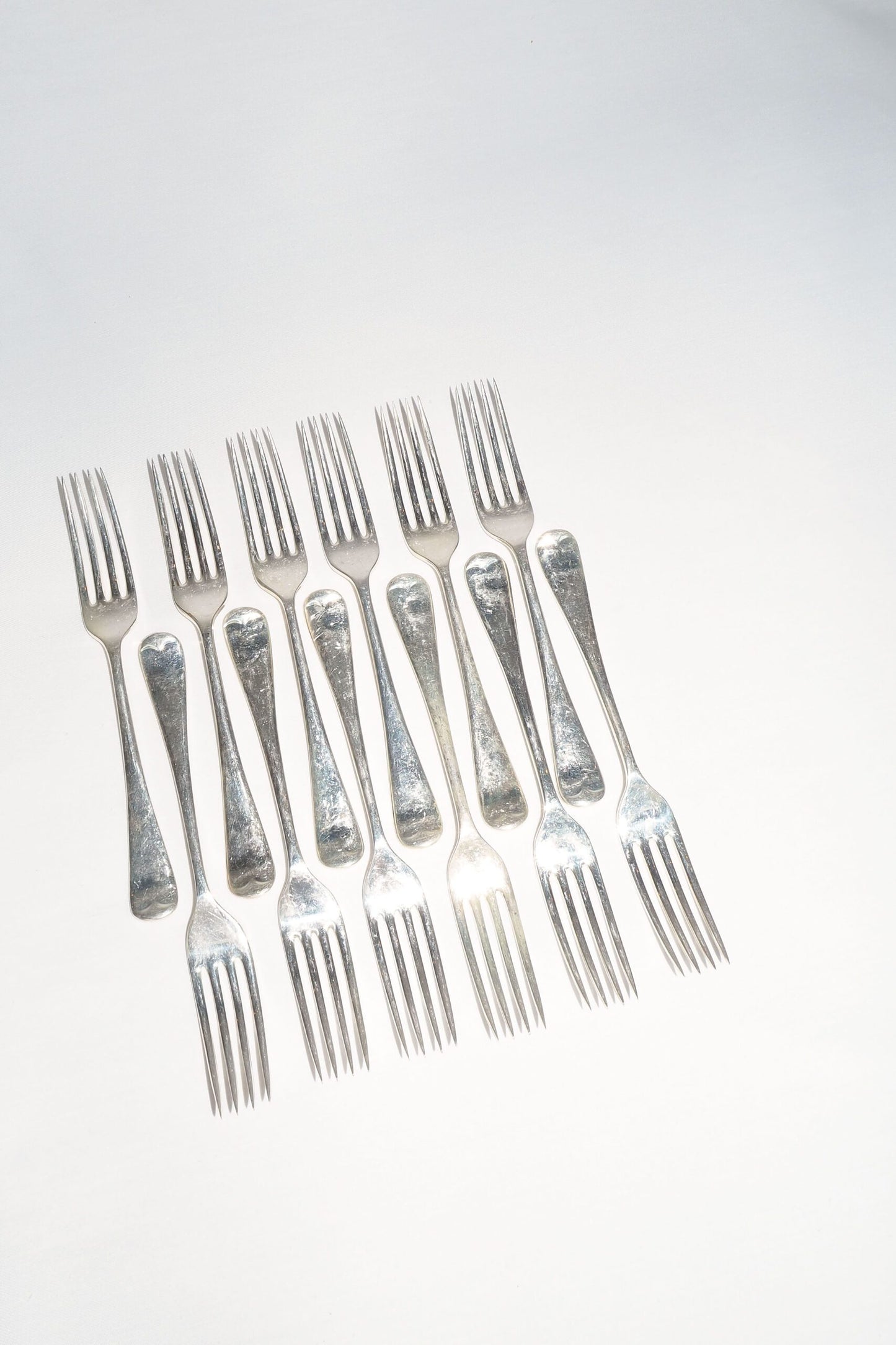 12 Victorian Silver Plate Forks