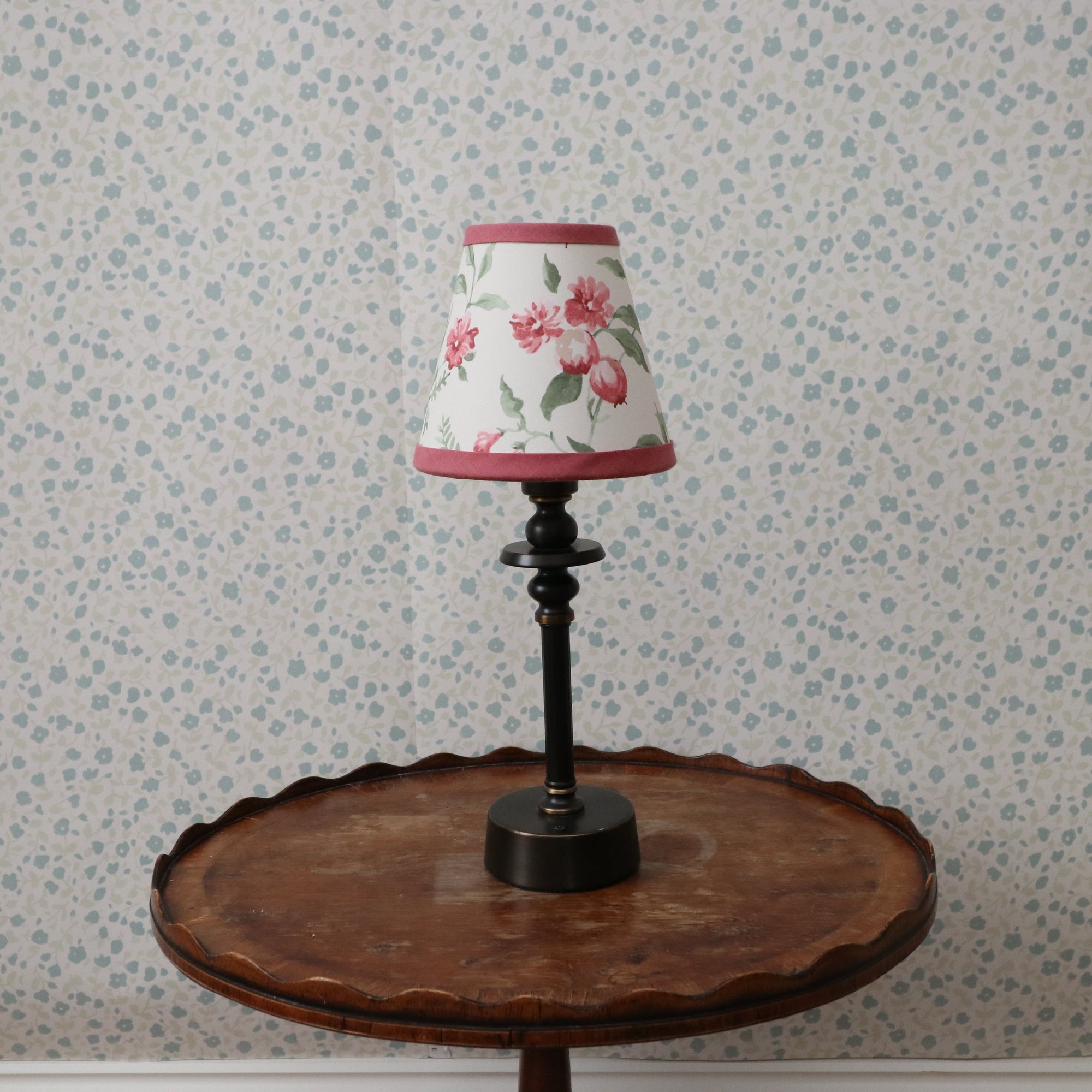 Lampshade - Small Clip-On Papillion Pink Moss