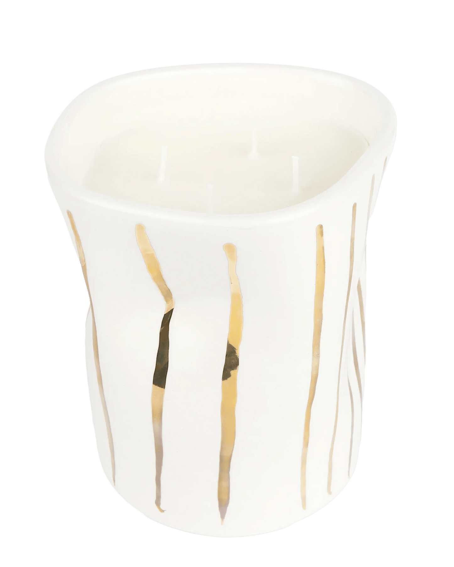 Gold Stripes Candle
