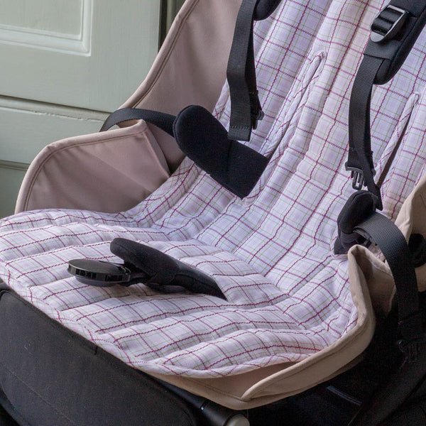 Pram Liner - Anemone / Pink Check