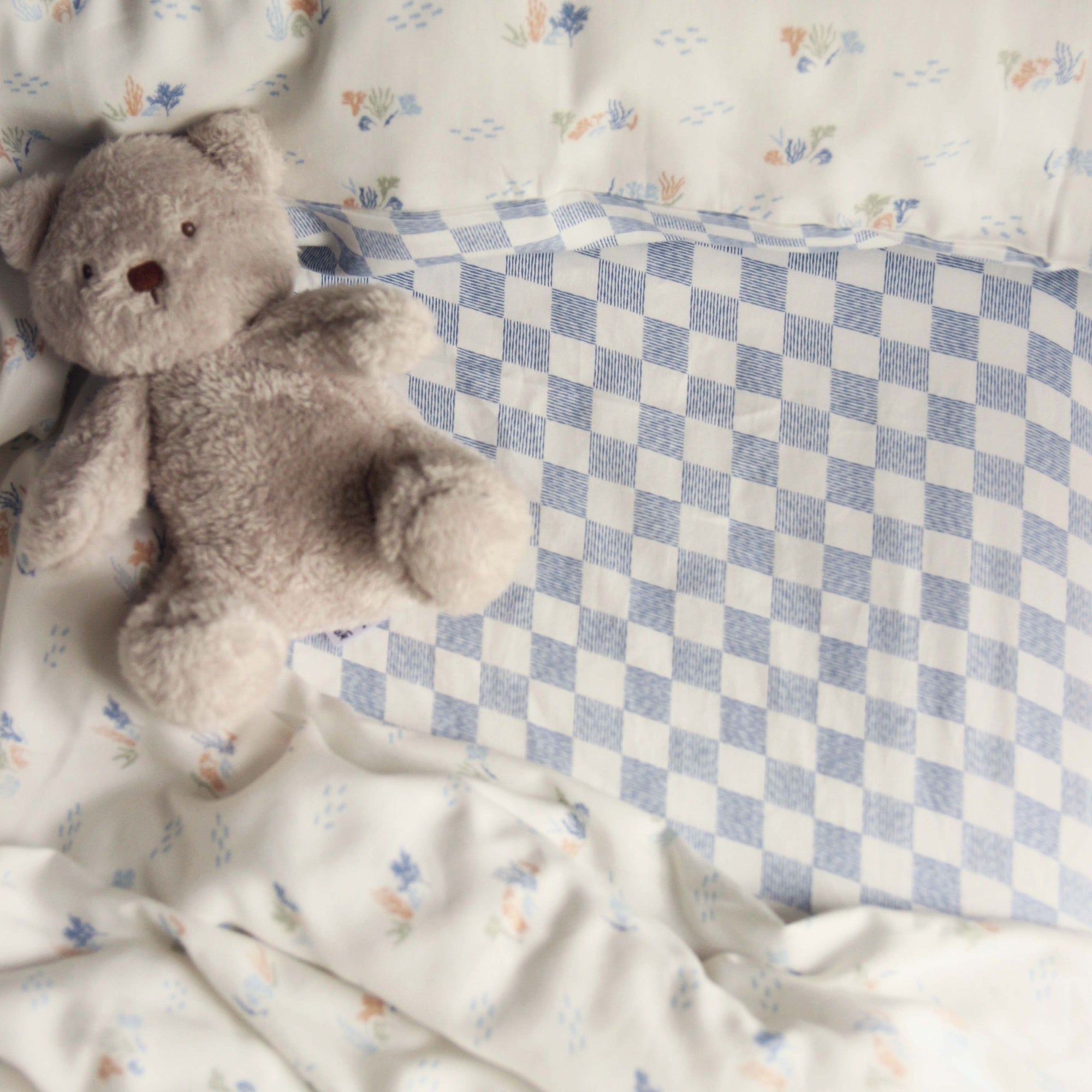 Cotbed Fitted Sheet - Waves