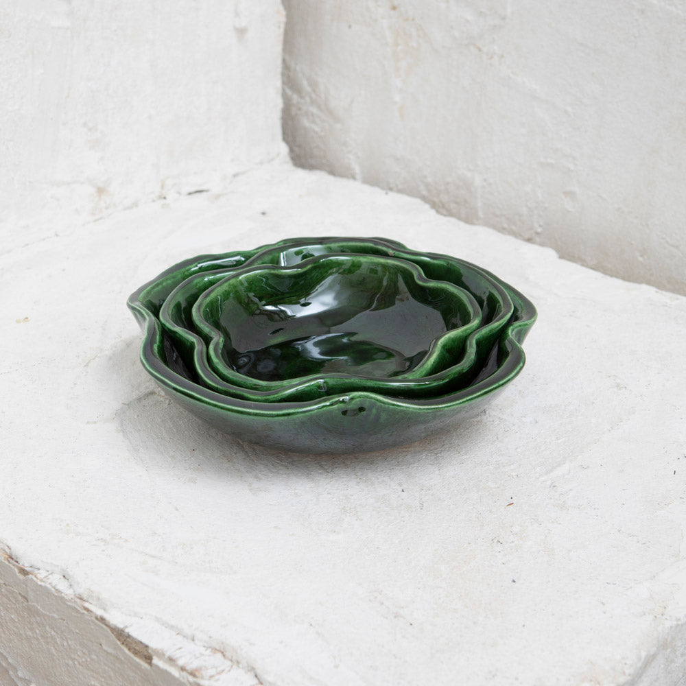 Green Tangier Serving Bowl Small