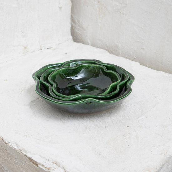 Green Tangier Serving Bowl Small